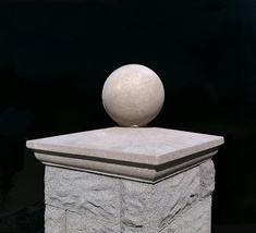 21" Decorative Base 4 Weathered with 9" Sphere